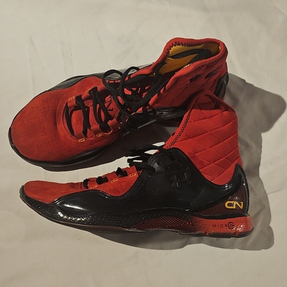 Under Armour Red and Black Athletic Shoes